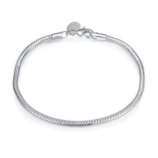 Snake Bone 925 Sterling Silver Bracelet for Women LKNSPCH187