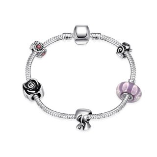 Elegant Silver Snake Chain Bracelet for Women PDRH020