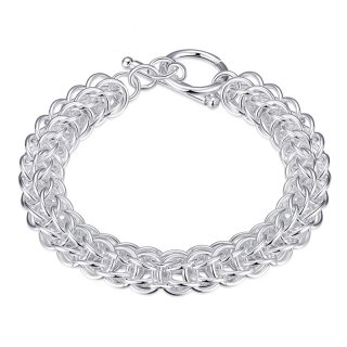 925 Sterling Silver Round Bracelet for Women LKNSPCH016