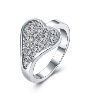 Fashion Jewelry Heart Shaped Ring for Women LKNSPCR820
