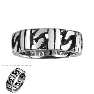 Punk Style Vintage Round Design Ring for Men GMYR089