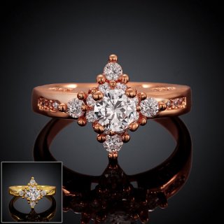 Snowflake Shaped Diamond Ring for Women KZCR052