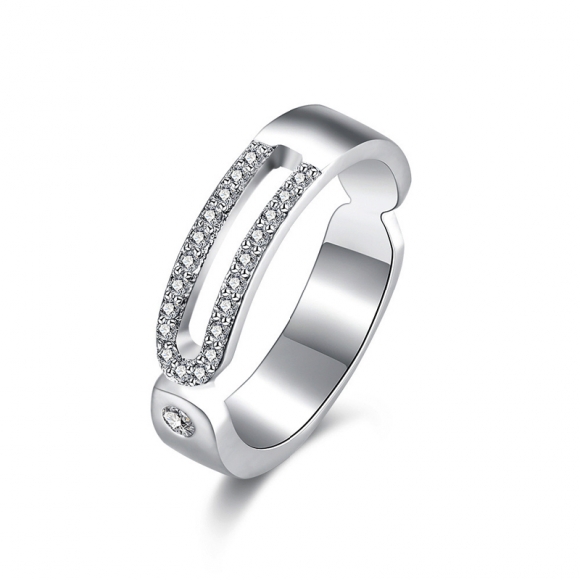 925 Sterling Silver Zircon Diamond Ring for Women LKNSPCR814