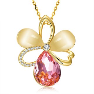Luxury Flower Pendant Necklaces For Women LKN18KRGPN921