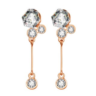 Created Long Diamond Earrings For Women LKN18KRGPE1024
