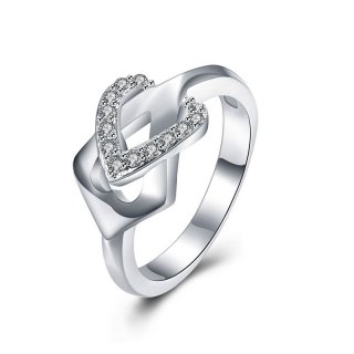 Heart Diamond 925 Sterling Silver Ring for Women LKNSPCR830