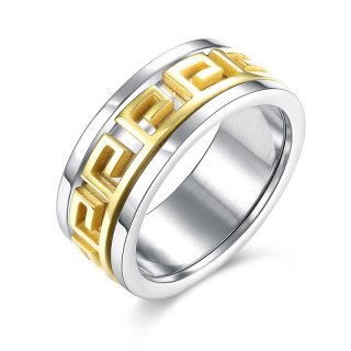 Luxury Yellow Gold Great Wall Ring for Men TGR011