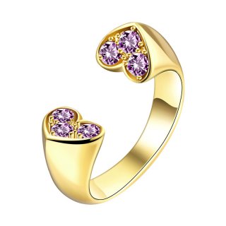 Romantic Double Hearts Diamond Ring for Women KZCR161