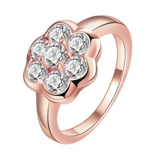 Flower Pattern Diamond Ring for Women KZCR162