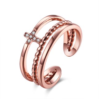 Rose Gold Diamond Ring for Women LKN18KRGPR842