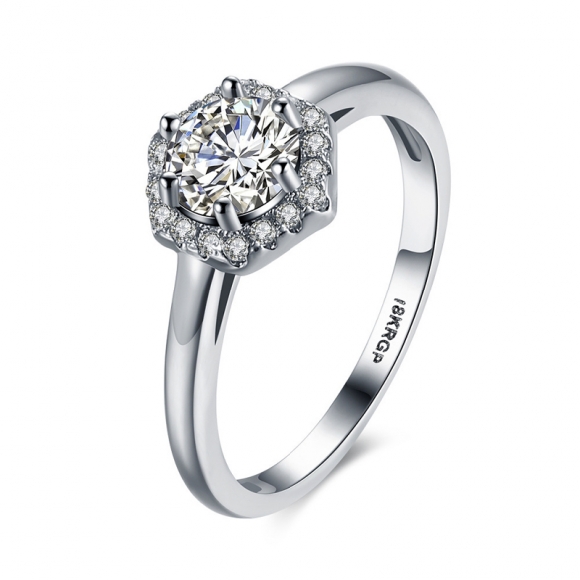 Classic 925 Sterling Silver Ring for Women LKN18KRGPR829-C