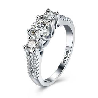 New Fashion Silver Diamond Ring for Women LKN18KRGPR810-C
