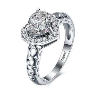 Zircon Diamond 925 Sterling Silver Ring for Women LKN18KRGPR832-C