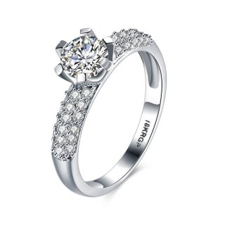 Fashion Zircon Diamond Ring for Women LKN18KRGPR812-C