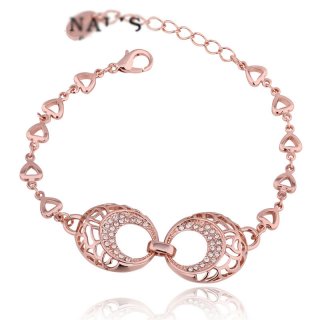Creative Pattern Diamond Bracelet for Women LKN18KRGPB062
