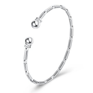Classic Solid 925 Sterling Silver Bracelets Girls' Fashion Jewelry