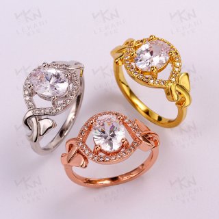 Luxury Yellow/Rose/White Gold Plated Rings For Women