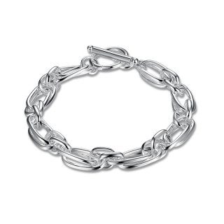 Silver Plated Geometric Pattern Girls Charms Bracelet