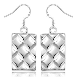 Silver Plated Fashion Jewelry Pineapple Striped Girls Earrings