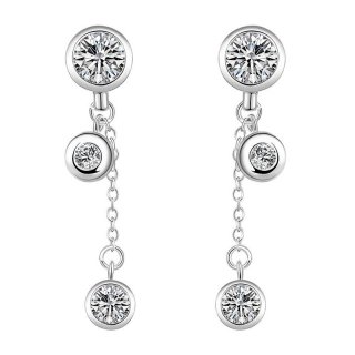 Fashion 925 Jewelry Silver Plated Popular Earrings for Girls
