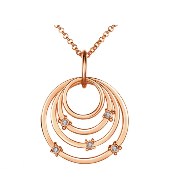 Gold Plated Round Necklaces Pendant For Girls