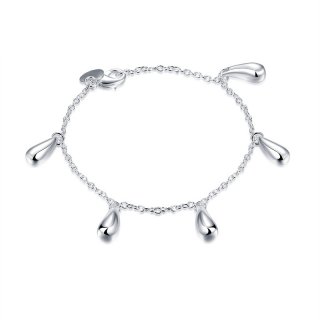 Silver Fashion Jewelry Water Drop Girls Bracelet