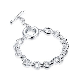 925 Sterling Silver Fashion Jewelry T-O Girls Charm Bracelets