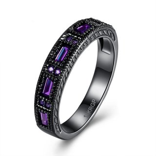Classic Austrian Crystal Wedding Ring Cubic Zirconia Engagement Jewelry For Women