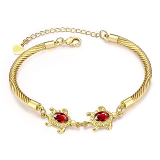 Unique Design Red Resins Pendant Link Chain Bracelet Jewelry For Women Girl