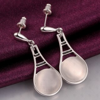 Unique Design Delicate Opal Stone WaterDrop Studs Earrings Fashion Jewelry For Women Girl
