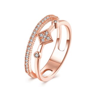 Unique Design Hollow Sliver Plated Alloy Ring Fashion Jewelry For Women