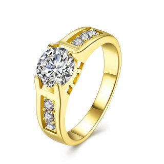 New Style Simple Rose Gold Diamond Ring Fashion Jewelry For Women