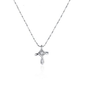 Cross Necklaces Austria Crystal Four Leaf Clover Charm Pendant Jewelry For Women
