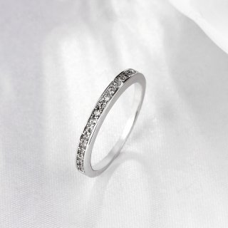 Classic Single Zircon Ring Round Ring Jewelry Fashion For Women