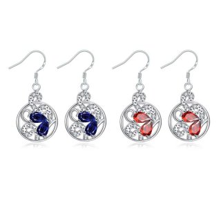 925 Jewelry Silver Earrings With Zircon Flower Shape Crystal Pearl Earrings Jewelry Fashion For Women