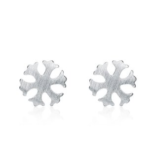 New Contracted Female 925 Sterling Silver Snow Stud Earrings