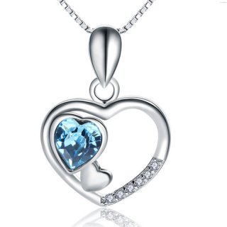 Romantic Love Pendant Fashion Female 925 Sterling Silver Necklace