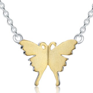 Fashion Butterfly 925 Sterling Silver Female Necklace