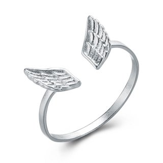 Wings Of The Angel Ring 925 Sterling Silver Adjustable Ring For Women