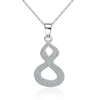 Beautiful 925 Sterling Silver Female Gourd Necklace