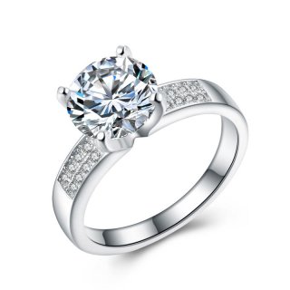 925 Sterling Silver Fashion Diamonds Jewelry Ring for Women