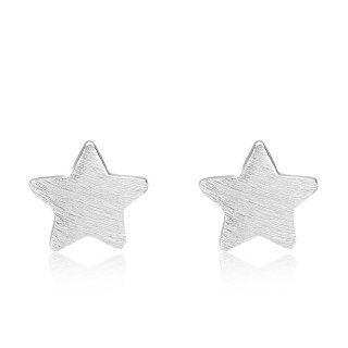 925 Sterling Silver Five-pointed Star Earrings for Women B090