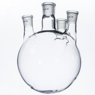 250ml/24*19*19*14 Four-necked flask (thick wall) Standard grinding glass flask Glass reaction Bottle
