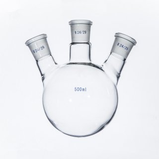 500ml/24*19*19 Laboratory Borosilicate Glass 24/29 Joint Glass Flask round bottom with three necks Graduated