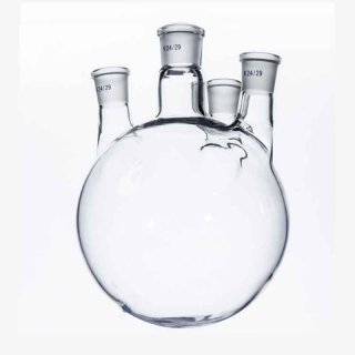 3000ml/29*24*24*24 4-neck,Flat Bottom Glass Flask Lab Chemistry Bottle