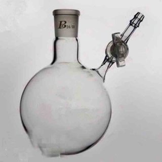 250ml/24# reaction ball bottle thick wall Tetra-fang door single neck glass flask