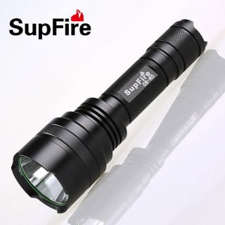 Supfire C8 Cree T6 1100 Lumen Rechargeable LED Flashlight Light 10w Waterproof Flashlight Led Torch by 18650 Battery