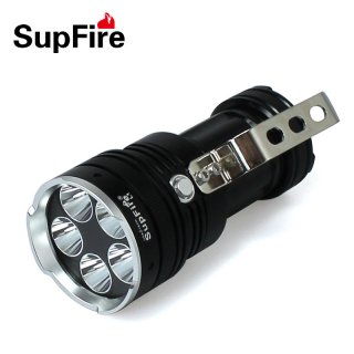 Supfire 3800 Lumens CREE XML-U2 LED Flashlight Waterproof Tactical Flashlight For Camping by 4*18650 Battery