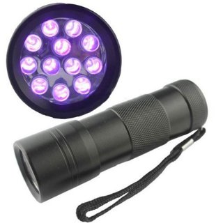 12LED Portable Purple Lighting LED Flashlight for Camping Caving On Foot