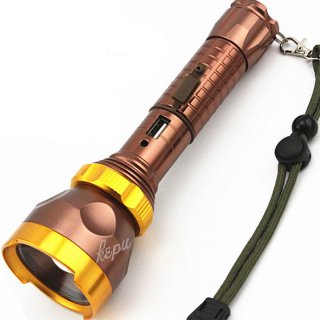 Usb Charging Portable Waterproof LED Lighting Flashlight For Camping Caving On Foot YM-116